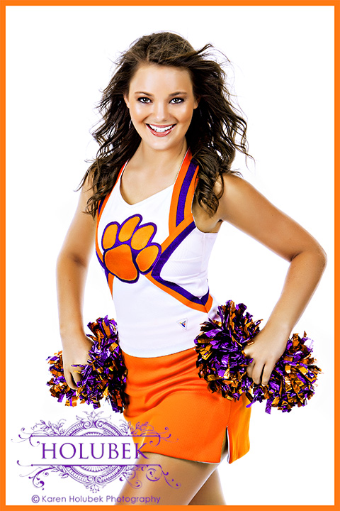 Clemson Cheerleader Holubek Photography