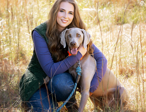 Senior pictures with your family pet in Greenwood, South Carolina