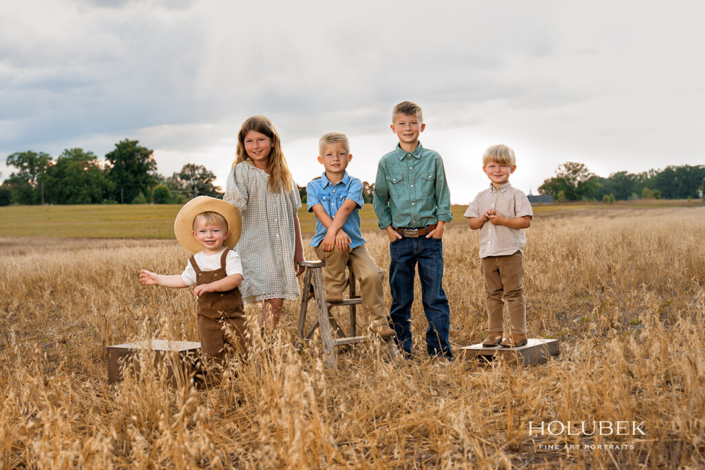 Five children growing up on their family farm near Chesnee, SC